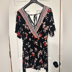 Maurice’s black floral romper